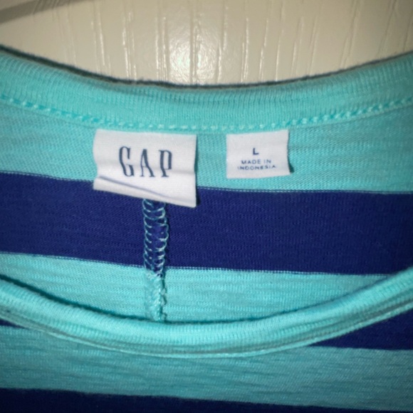 BRAND NEW GAP T-SHIRT DRESS - BLUE + AQUA - Picture 4 of 5
